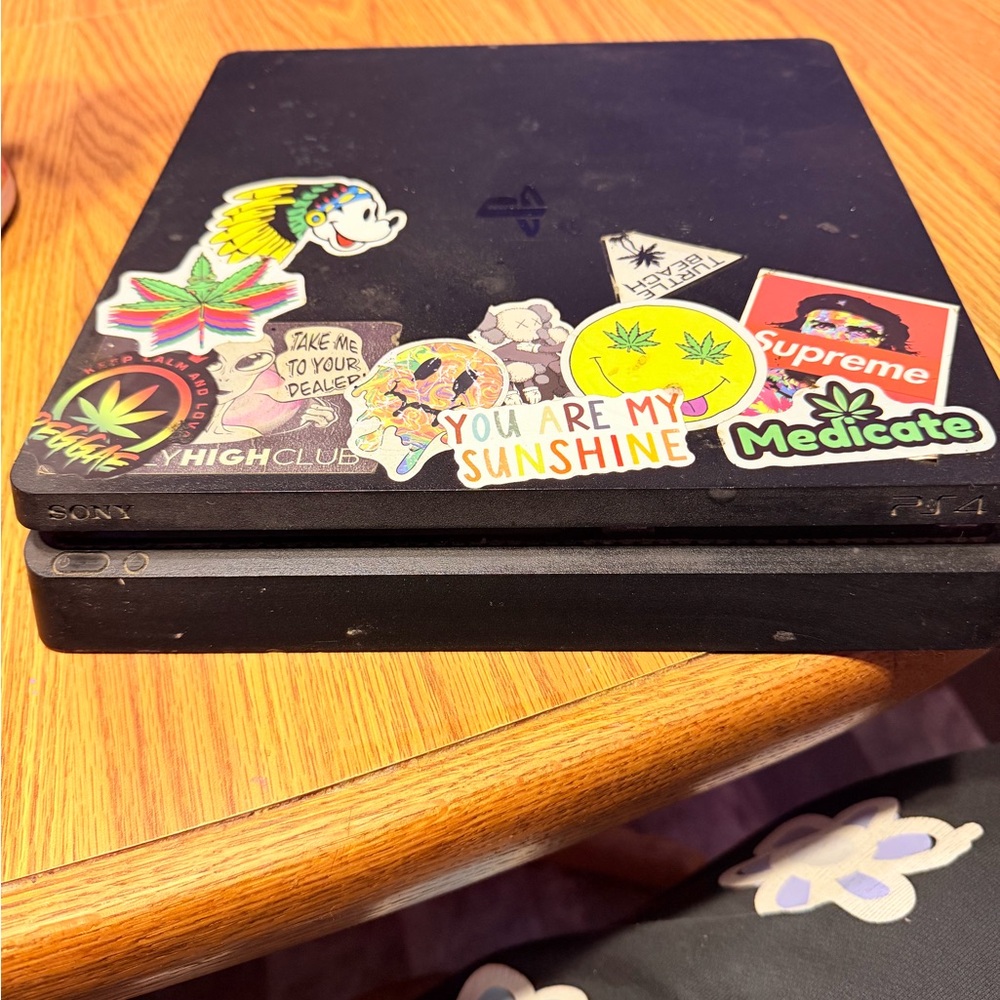 Sony Console with Vibrant Sticker Art